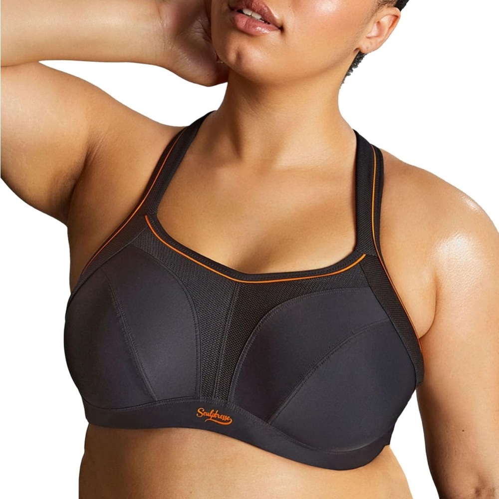 Panache Black and Orange Sports Bra